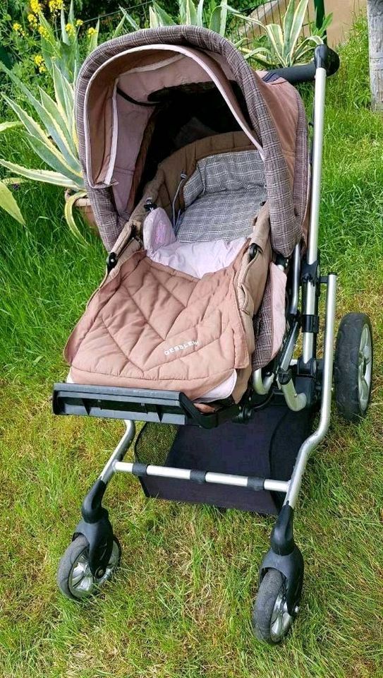 Gesslein F6 Kombi-Kinderwagen Buggy Sportwagen rosa braun Mädchen in Jena