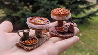 Polymer Clay, Miniatur, Obstkuchen mit Sahnekännchen Fruit cake Brandenburg - Zechin Vorschau