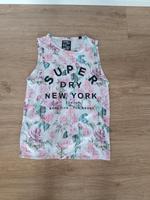 Top Gr.S Superdry Shirt ärmellos weiß pink Baumwolle T-Shirt Dame Bayern - Neu Ulm Vorschau
