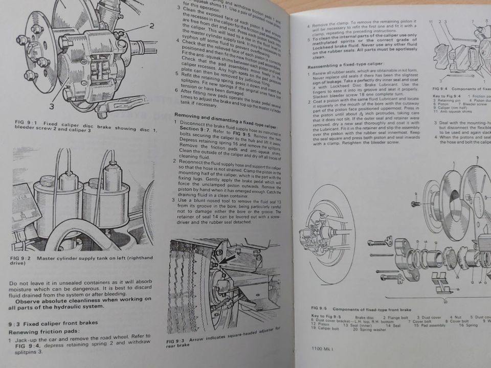 Werkstatthandbuch British Leyland 1100 MK1 - MG Austin Morris in Meckenbeuren