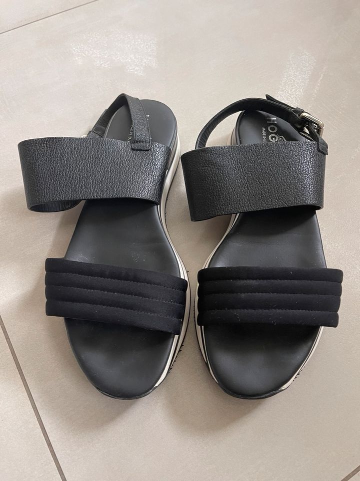 Hogan Sandalen Schuhe Damen Gr 42 schwarz TOP !!! in Dudeldorf