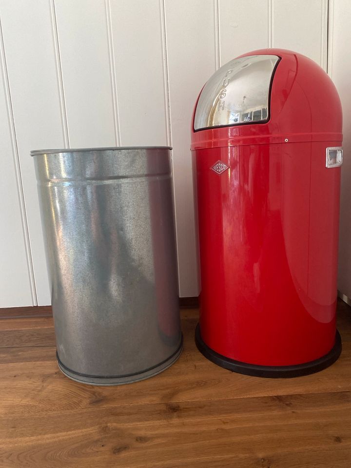 Roter Wesco Pushboy * 50l * Mülleimer * guter Zustand in Sachsenheim