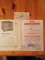 Garantieurkunde+Prospekt Fernseher Patriot 1961 mit Prüfkarte Sachsen - Burkau Vorschau