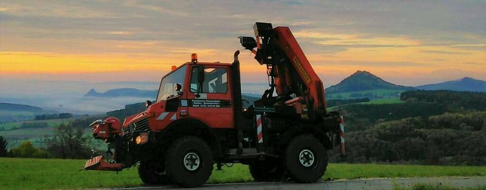 Unimog mit Kran 4t. für Umzug, Baumfällung in Konstanz