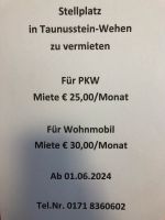Stellplätze PKW & Wohnwagen zu vermieten in Taunusstein-Wehen Hessen - Taunusstein Vorschau