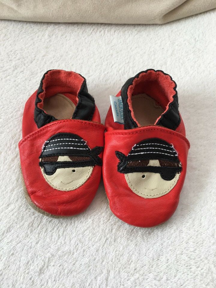 Schuhe Leder Gummizug rot Pirat  Gr.20 in Regensburg