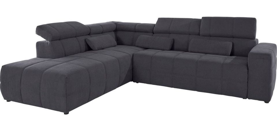 Ecksofa 277x228cm Grau Sitztiefenverstellung Brandon Couch Microf in Köln