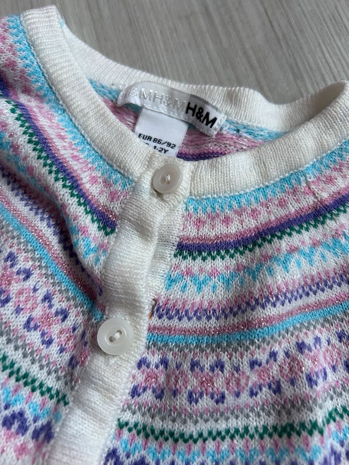 Strickjacke Glitzer H&M in Battenberg