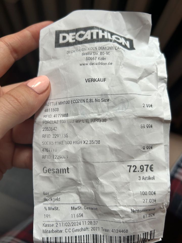 neue Wanderschuhe von Decathlon in Köln