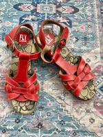 Original Fly London Plateau-Sandalen Leder rot Gr. 38 Berlin - Zehlendorf Vorschau
