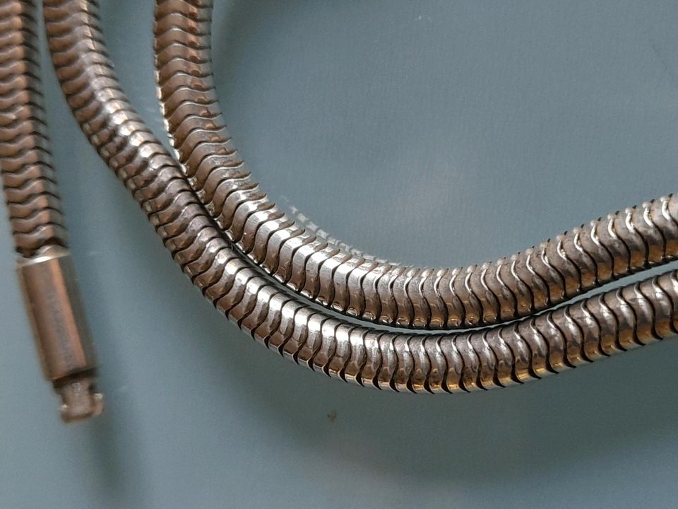 Massiv Sterlingsilber Schlangen Kette Collier in Baesweiler