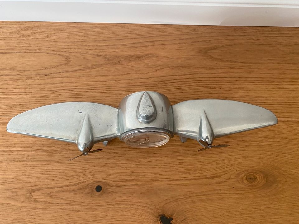 RAR 80er Jahre Sarsaparilla Art Deco Fliegeruhr Alu Uhr Standuhr in Jüchen