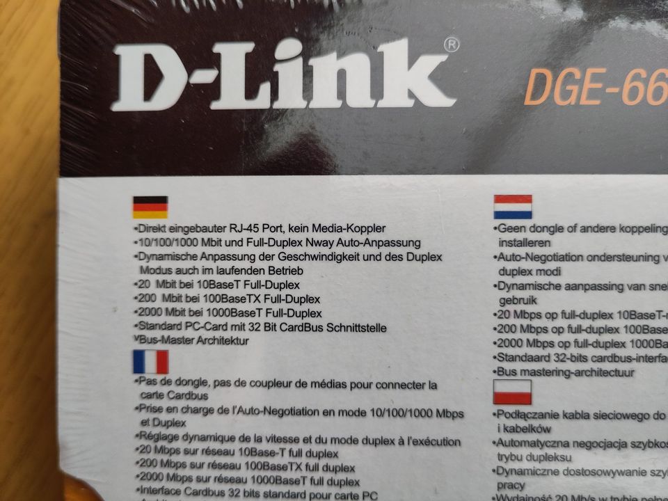 D-Link DGE-660TD Gigabit Cardbus Notebook Adapter in Salzweg