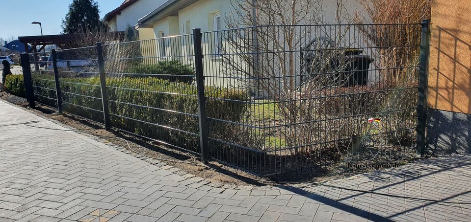 Doppelflügeltor Zwilingtor ZAUN Tor Doppelstabmatten Gartentor in Meyenburg