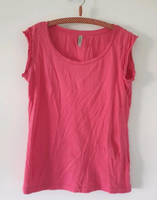 Shirt pink 38 M multiblu 100% Baumwolle leicht gerüschte Ärmel Sachsen-Anhalt - Magdeburg Vorschau