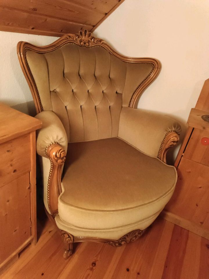 Stilmöbel Chippendale Nachbildung Sessel und Sofa in Würzburg