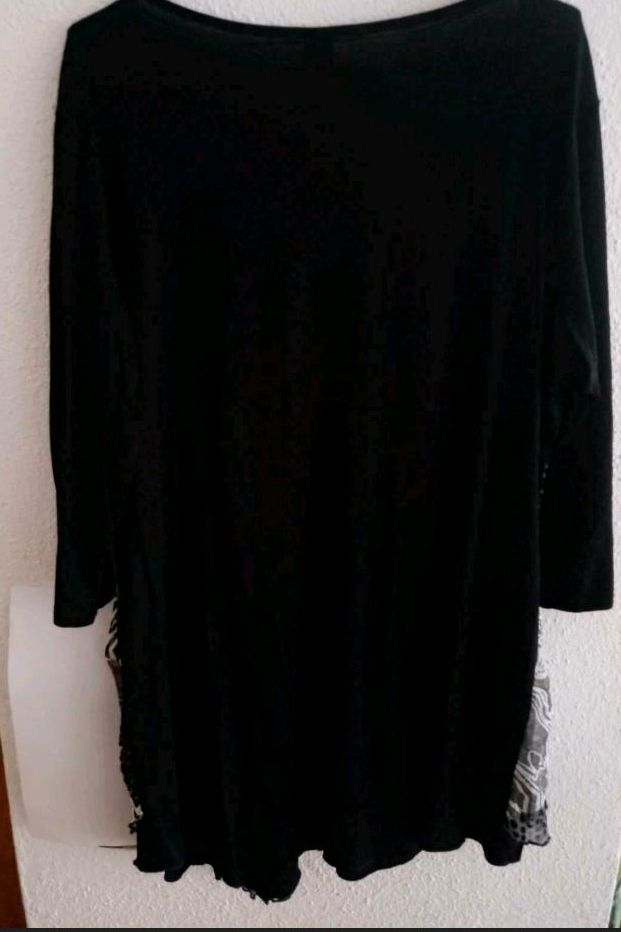 Hübsche Viskose Long Tunika Shirt schwarz 42/44 Chiffon L/XL/XXL in Eislingen (Fils)