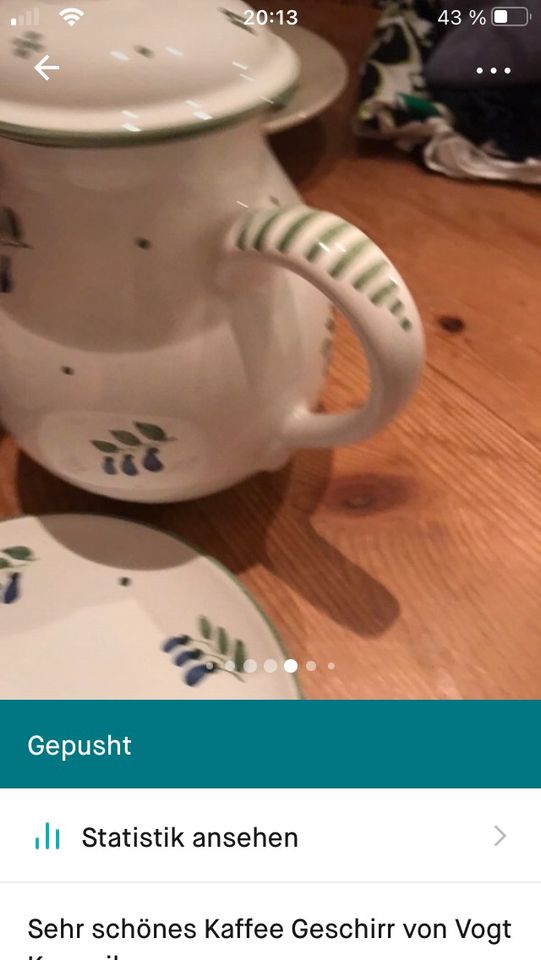 Kaffee-Service mit Kanne von Vogt Keramik in Raubling