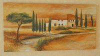 Italien Toskana Bild Leinwand Landschaft, 100 x 50 cm Hessen - Hainburg Vorschau