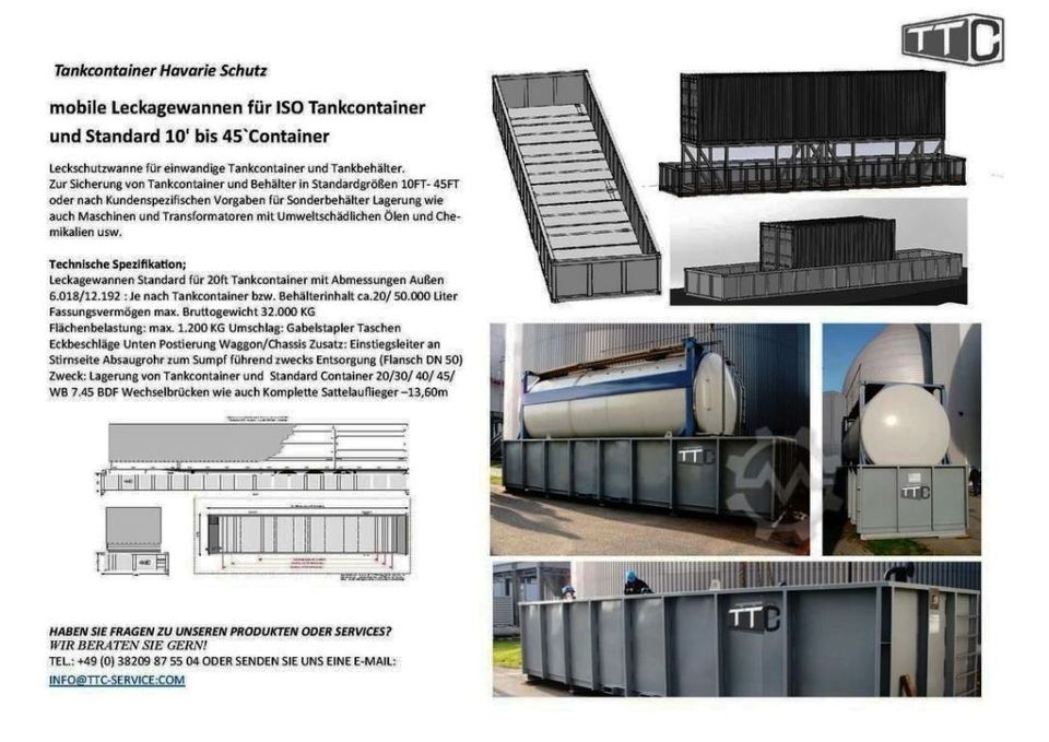 ContainerLeckageschutzwannen Sonderbau in Sanitz