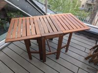 Balkonmöbel bzw. Gartenmöbel (Tisch + 2 Stühle) aus massivem Holz Frankfurt am Main - Bockenheim Vorschau