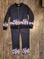 Alba Moda Anzug Jacke Hose schwarz mit Blumen Berlin - Spandau Vorschau