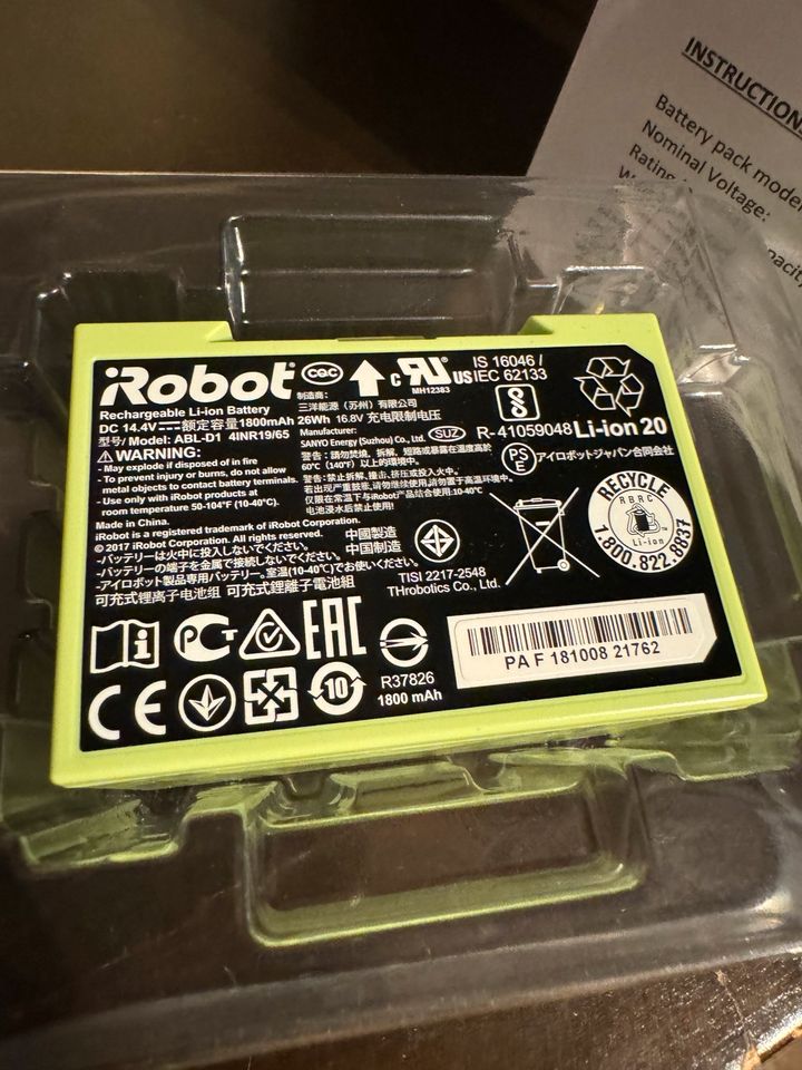 iRobot Lithium-Ionen-Akku, 1800 mAh Roomba e-, i-Serien, 4624864. in München