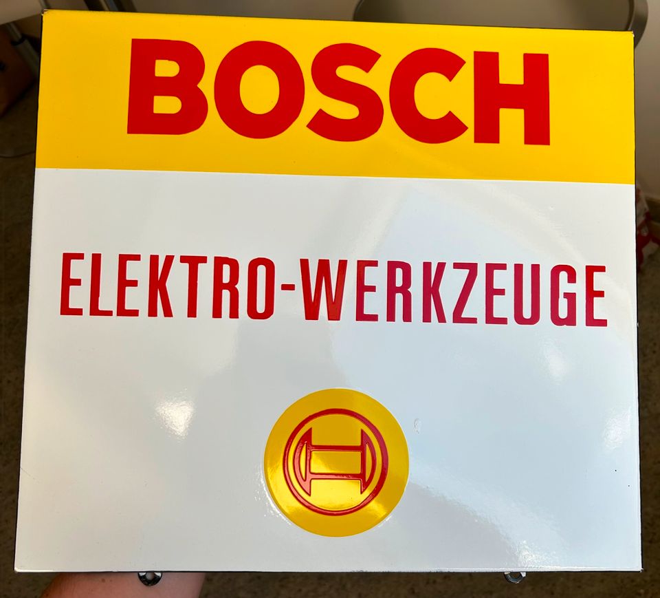 Bosch Emailschild Emailleschild Varta Aral Shell BP Esso NSU RAR! in Bornheim