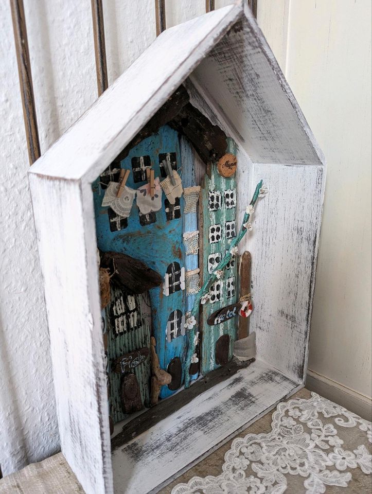 Treibholz Haus mit Fischerdorf - Handmade Unikat - Shabby chic in Glienicke/Nordbahn