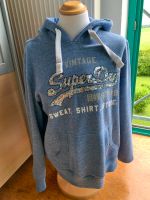 Superdry Hoodie M blau Melange Hessen - Reiskirchen Vorschau