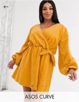 ASOS Curve Oberteil Kleid L-XL 46-48 Cord-Bluse Senf Ocker Gelb West - Höchst Vorschau