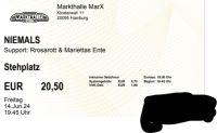 Ticket für NIEMALS Musik Konzert am 14.6.24 in der Markthalle Ham Hamburg-Nord - Hamburg Winterhude Vorschau