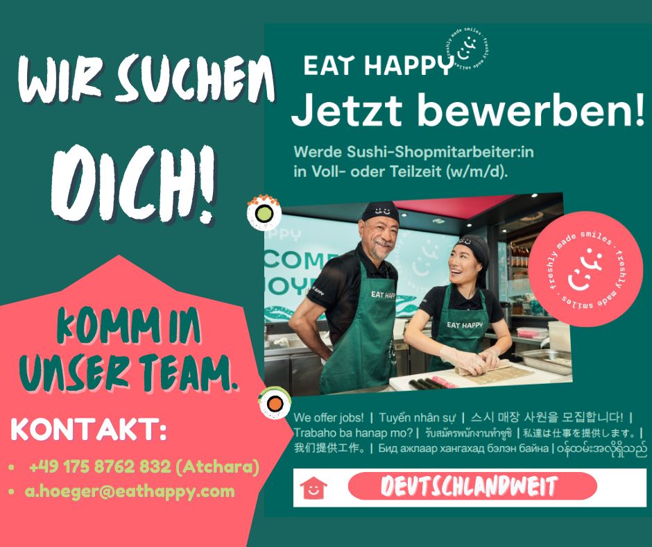 Sushi Shop Küchenhilfe (m/w/d) in Eching (Kr Freising) in Eching (Kr Freising)