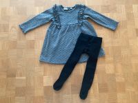 Kleid von Feetje in grau/schwarz + Strumpfhose / Gr. 86 Hessen - Selters Vorschau
