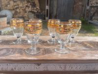 Schnapsglas Gläser Glas Schnaps alt vintage Gold Brandenburg - Schulzendorf bei Eichwalde Vorschau