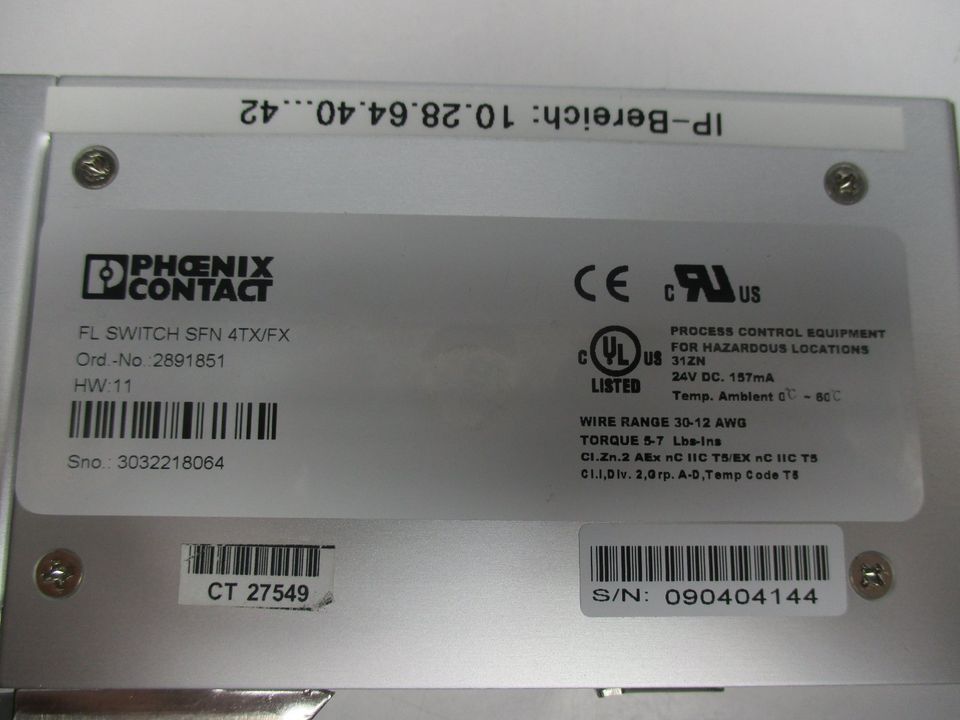 2891851 PHOENIX CONTACT FL SWITCH SFN 4TX/FX, 24VDC-289650 in Weilrod 