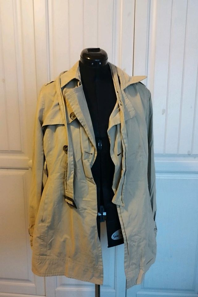 Mantel Jacke Damen Gr. 38 mit Gürtel beige Yessica in Salzgitter