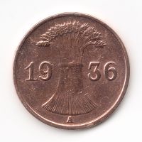 1 Reichspfennig 1936 A - Kupfer Ährenbündel - Weimarer Republik Hamburg-Nord - Hamburg Barmbek Vorschau