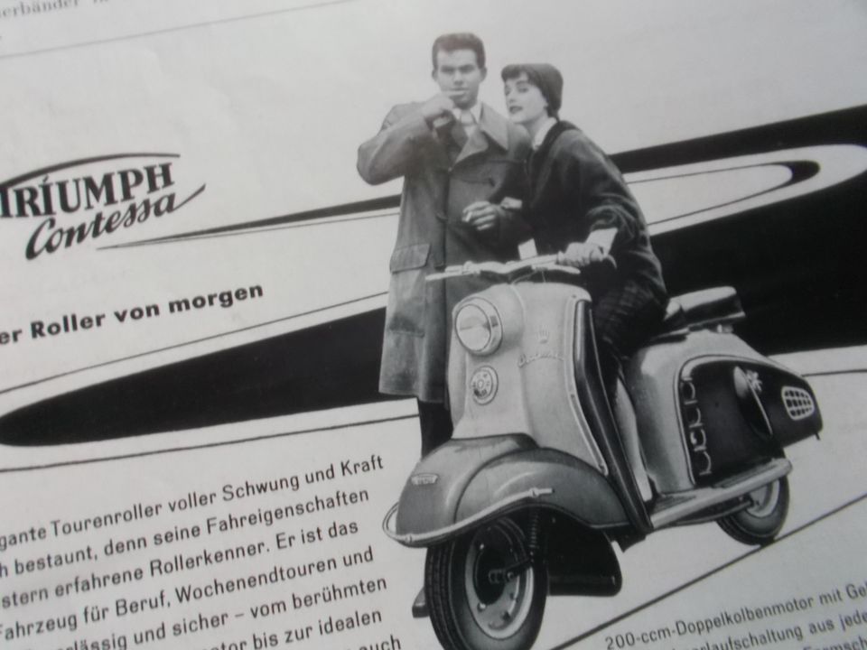 +++ TRIUMPH CONTESSA ROLLER +++ WERBUNG 50ER JAHRE in Koblenz