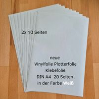 Vinylfolie Plotterfolie DIN A4 20 Seiten Weiß Baden-Württemberg - Rottenburg am Neckar Vorschau