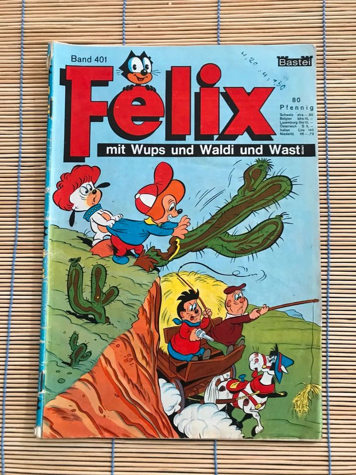 Comics: Felix (Bastei, 1958-1981), 2 Hefte in OT Weiher