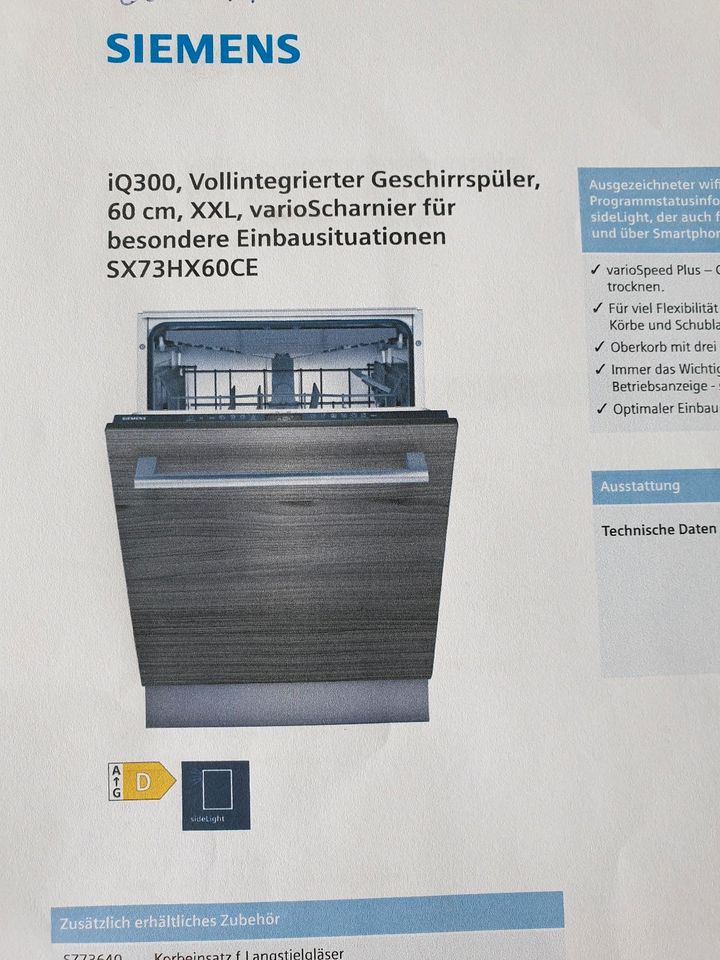 Siemens iQ300 Vollintegrieter Geschirrspüler *NEU* in Bibertal