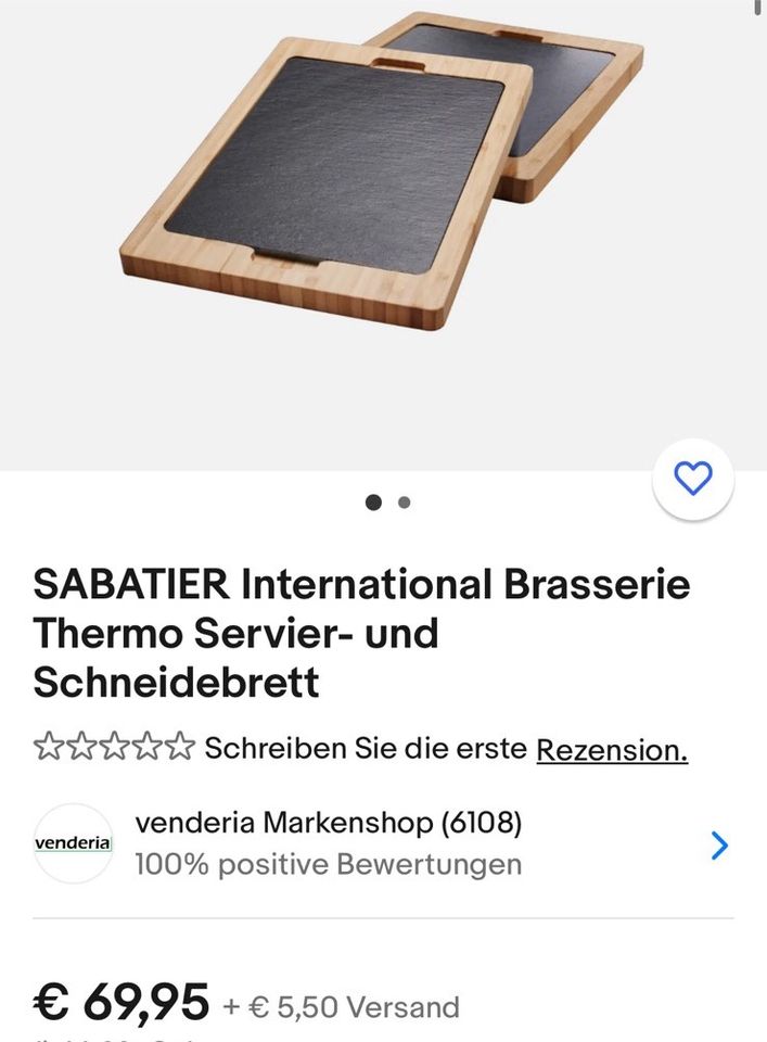 SABATIER Servier- und Schneidebrett Schieferplatte Steinplatte in München