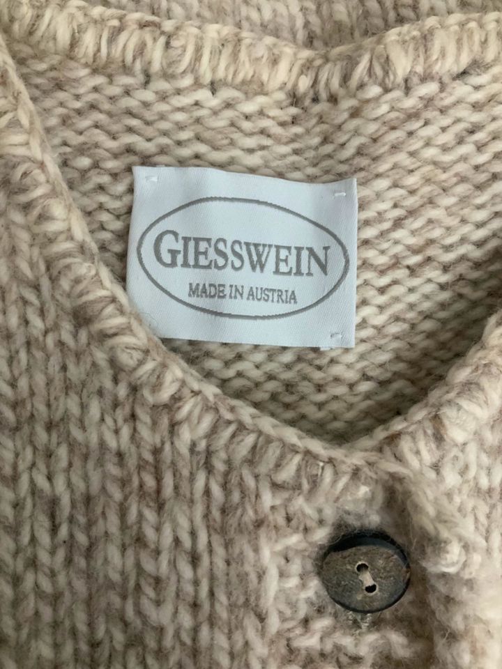 Giesswein Trachtenweste Weste Gr. 42 beige creme 100% Schurwolle in Ingolstadt