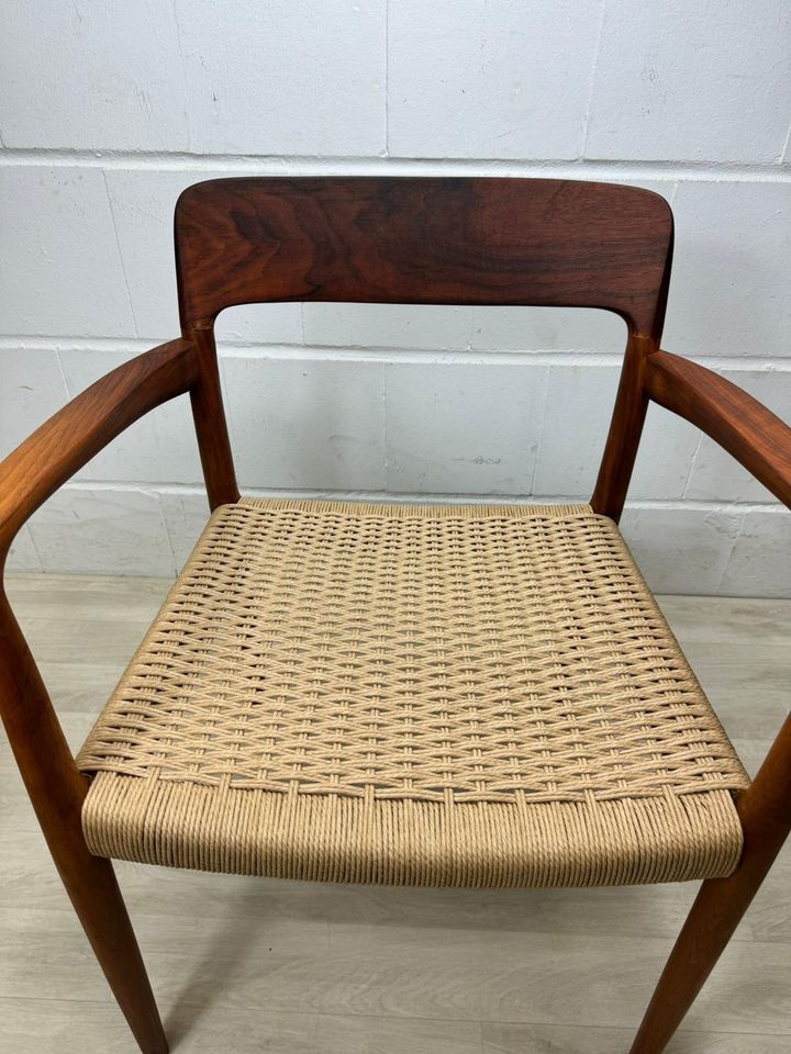 Vintage Teak papercord MØLLER Stuhl armchair No. 56 danish 60er in Delmenhorst