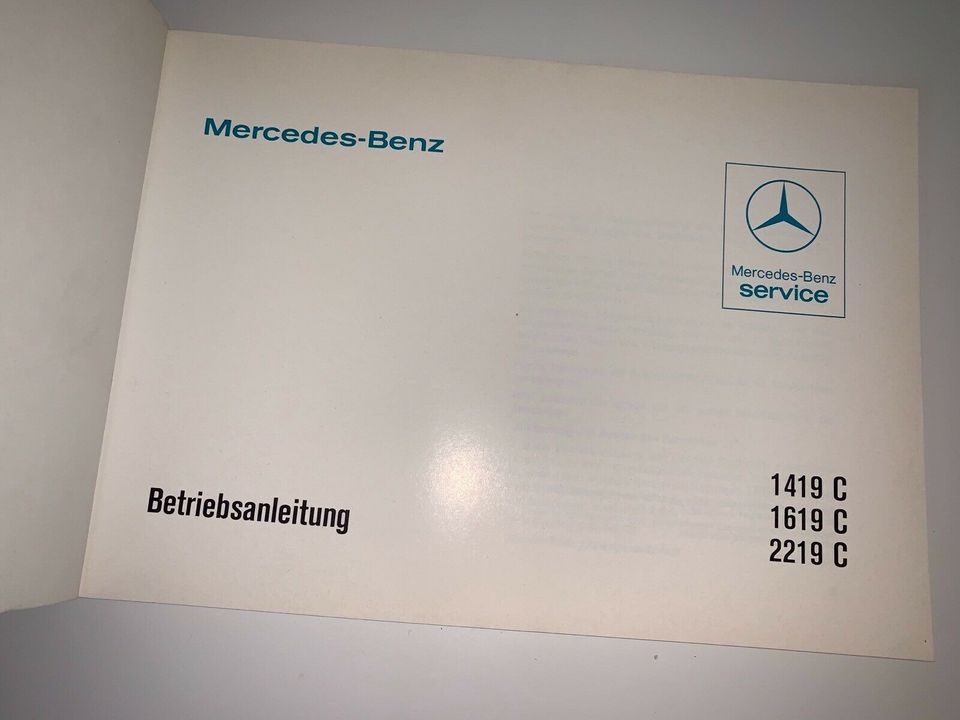 Mercedes – Benz Betriebsanleitung 1419C 1619C 2219C in Erwitte