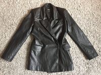 Blazer Zara Kunstleder schwarz Doppelreiher XS S oversize Schleswig-Holstein - Lübeck Vorschau