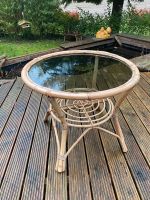 Mid Century Vintage Rattan Glas Tisch Couchtisch Schleswig-Holstein - Taarstedt Vorschau