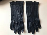 Handschuhe Leder Gr. 7 blau mit Muster Bayern - Fürth Vorschau