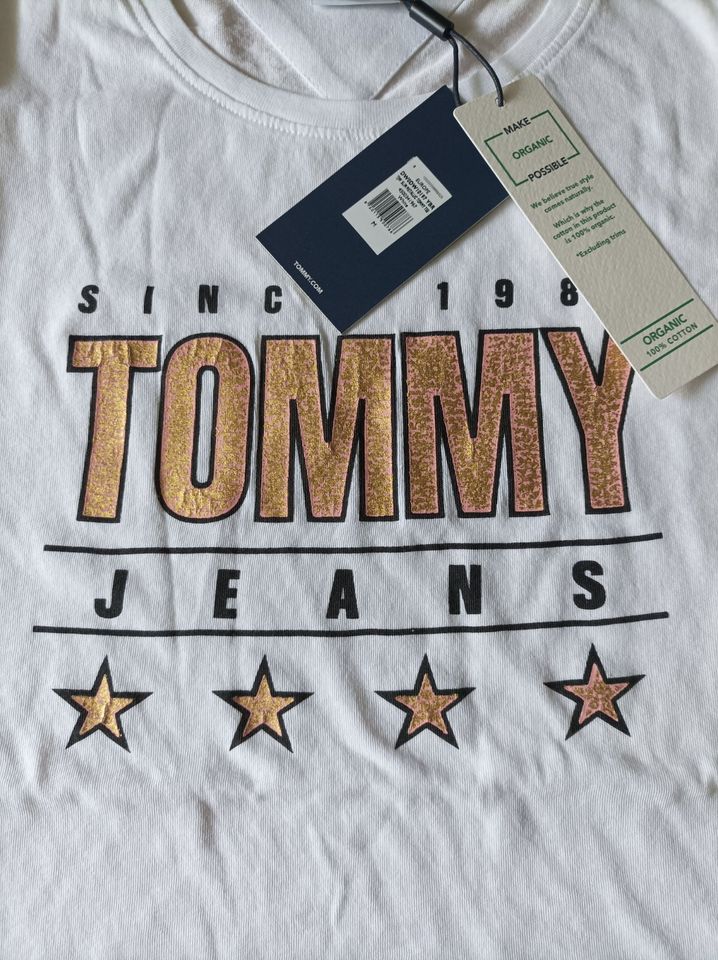 T-Shirt von Tommy Jeans Hilfiger - weiß - Gr. M in Bamberg